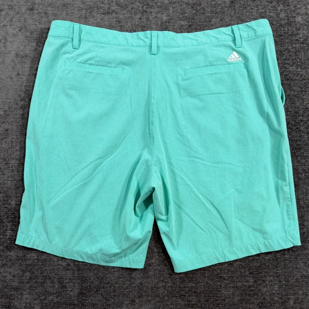 Adidas Golf Shorts Mens 40 Mint Green Textured Performance End Plastic Waste